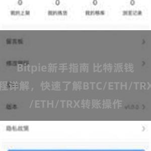 Bitpie新手指南 比特派钱包转账教程详解，快速了解BTC/ETH/TRX转账操作