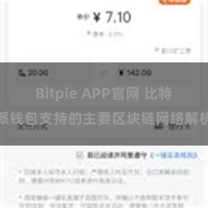 Bitpie APP官网 比特派钱包支持的主要区块链网络解析