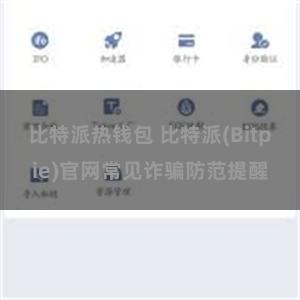 比特派热钱包 比特派(Bitpie)官网常见诈骗防范提醒